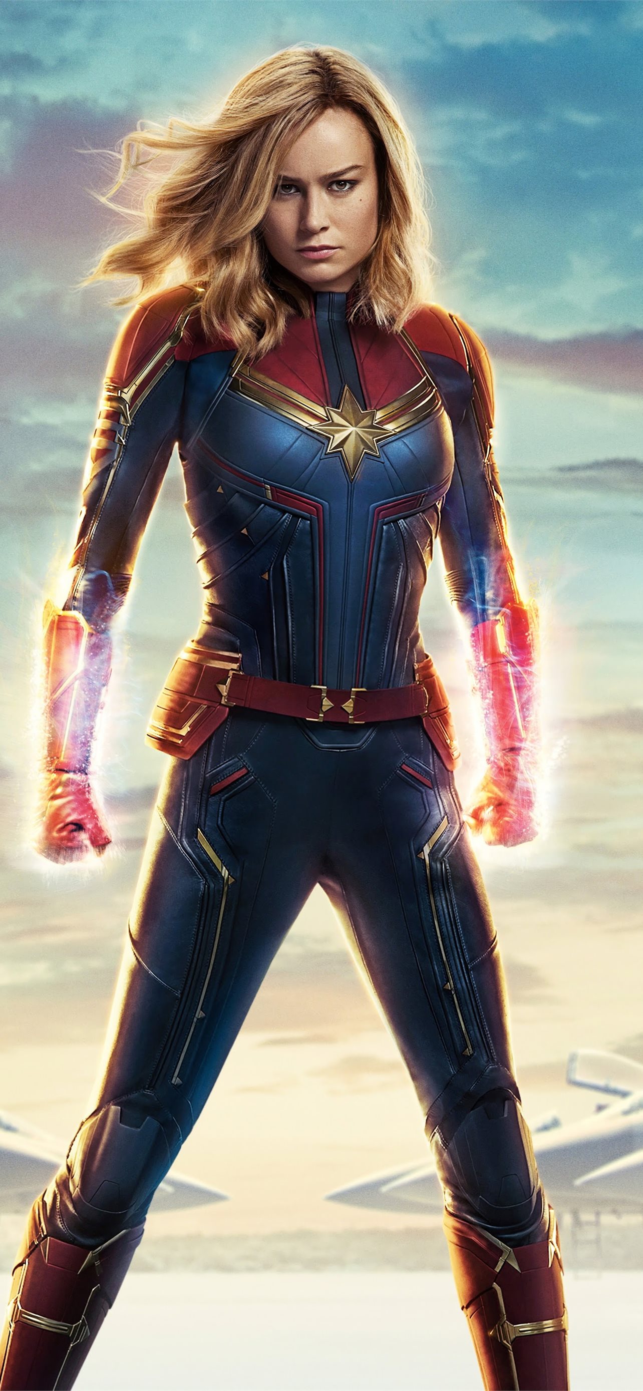 Captain Marvel Movie Brie Larson 8K iPhone Wallpapers Free Download