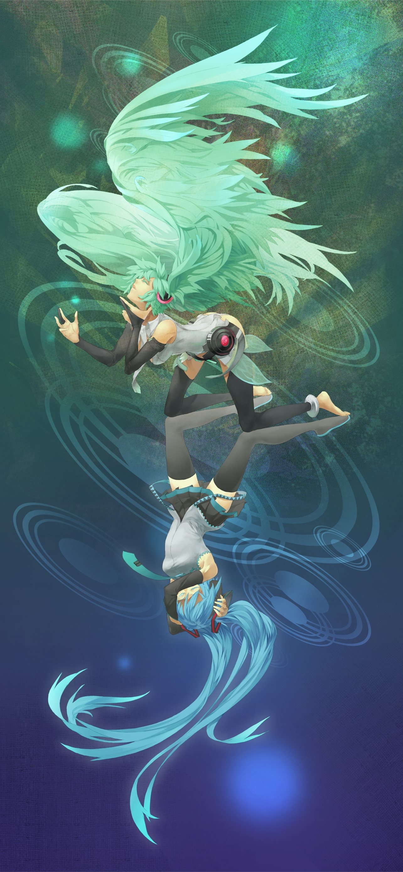 Vocaloid Hatsune Miku Vertical Miku Append Anime Iphone Wallpapers Free Download