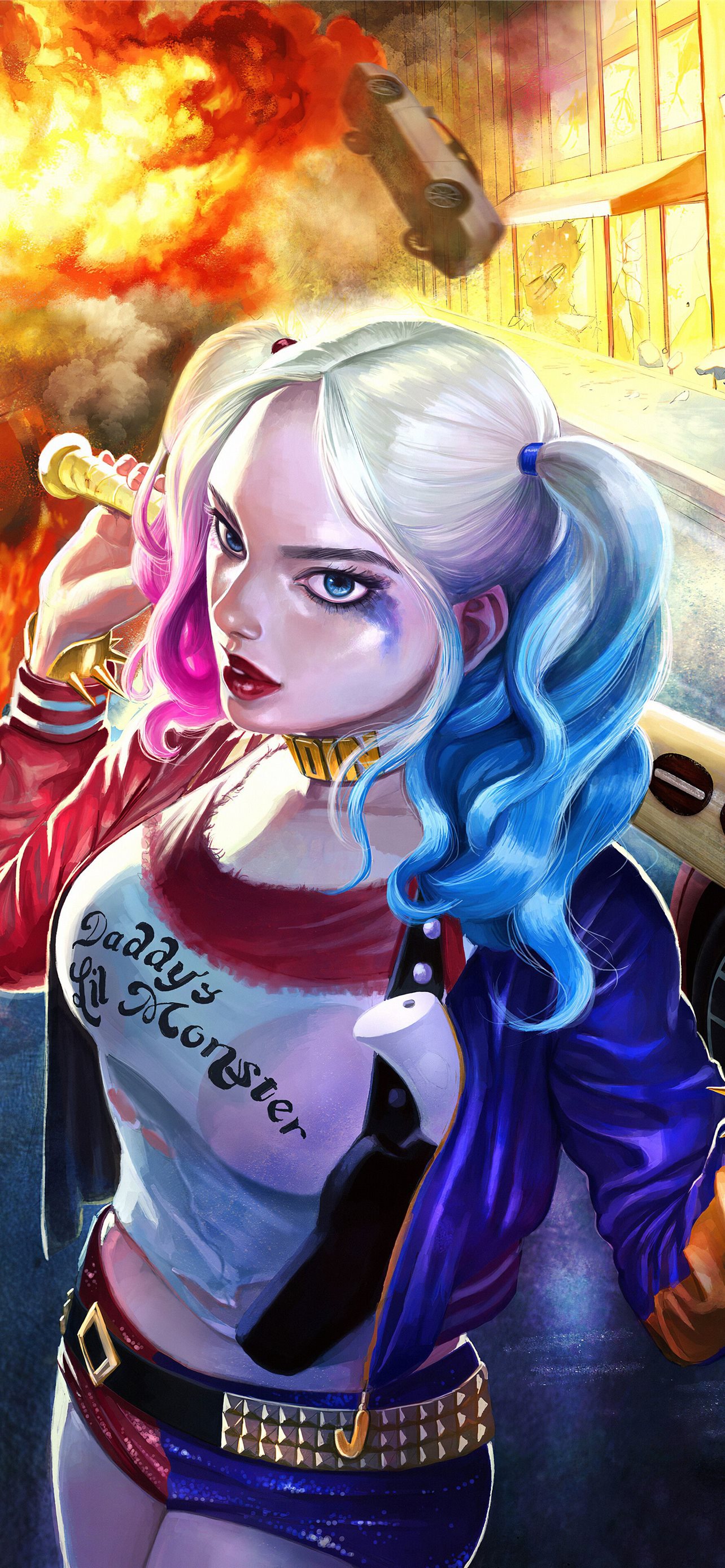 Harley Quinn HD 4k Cave iPhone Wallpapers Free Download