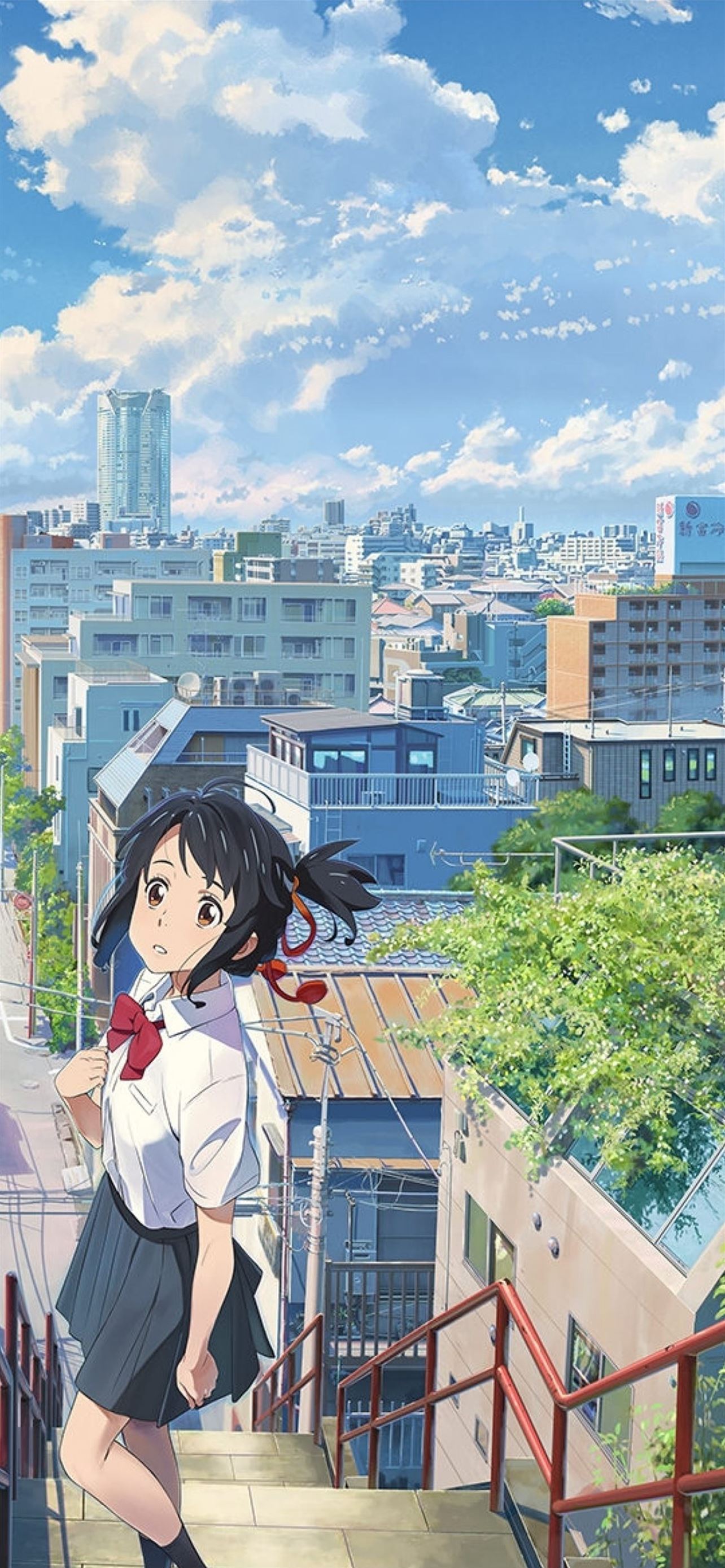 Anime Your Name. Mitsuha Miyamizu Kimi No Na Wa. Taki Tachibana