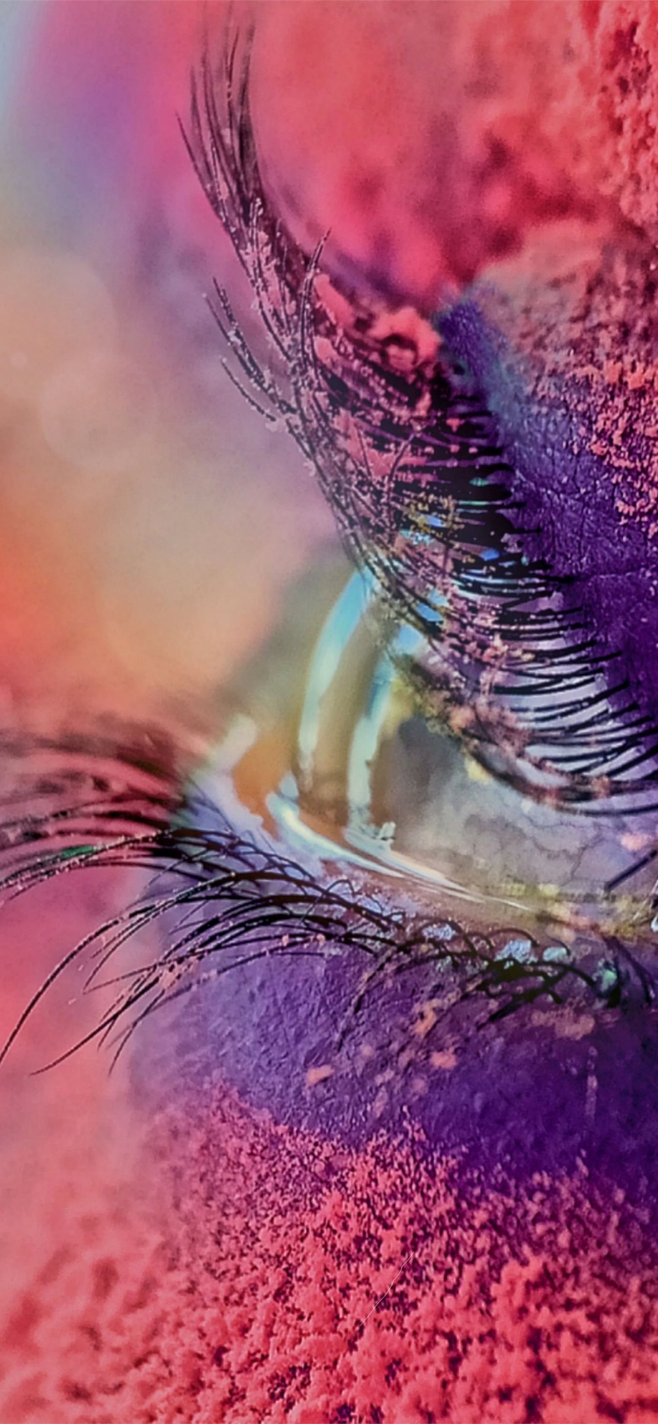 Eyes close up colorful iPhone Wallpapers Free Download