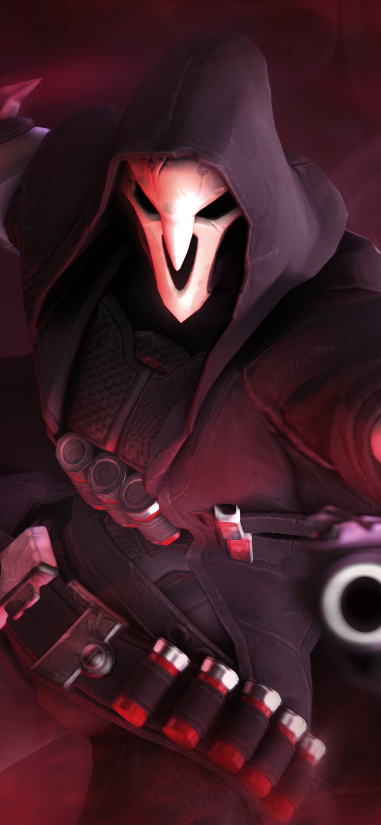 Reaper Wallpaper 4K Overwatch Dark background Red 6442