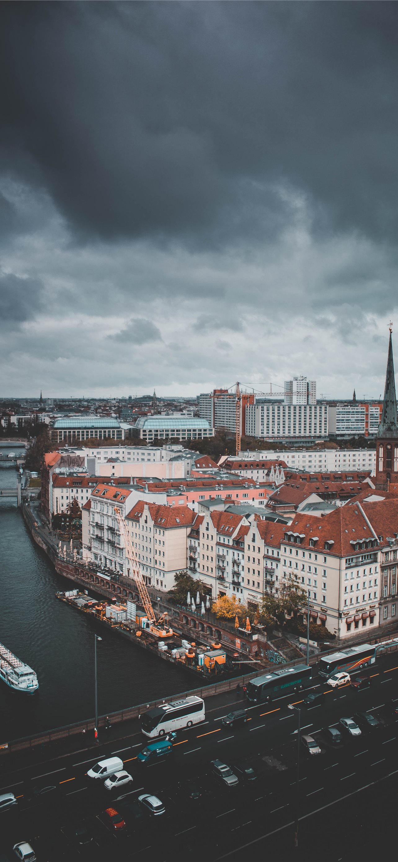 Berlin Germany river buildings top view Cool12553... iPhone Wallpapers Free  Download