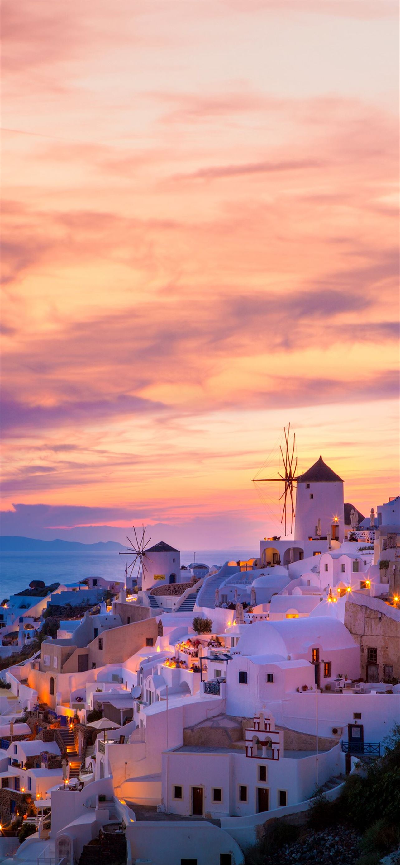 Greece Sunset Top Free Greece Sunset Backgrounds A... iPhone Wallpapers Free  Download
