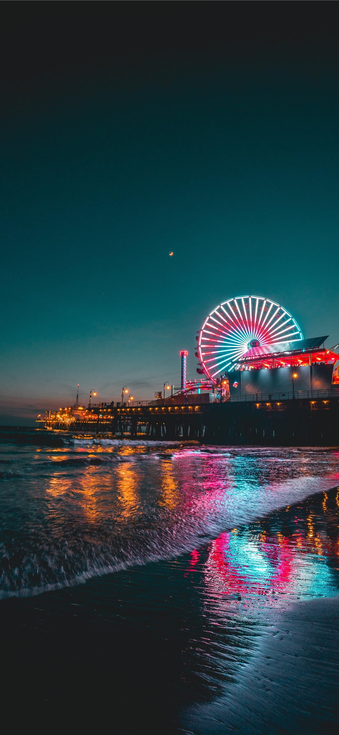 The pier in santa monica iPhone Wallpapers Free Download