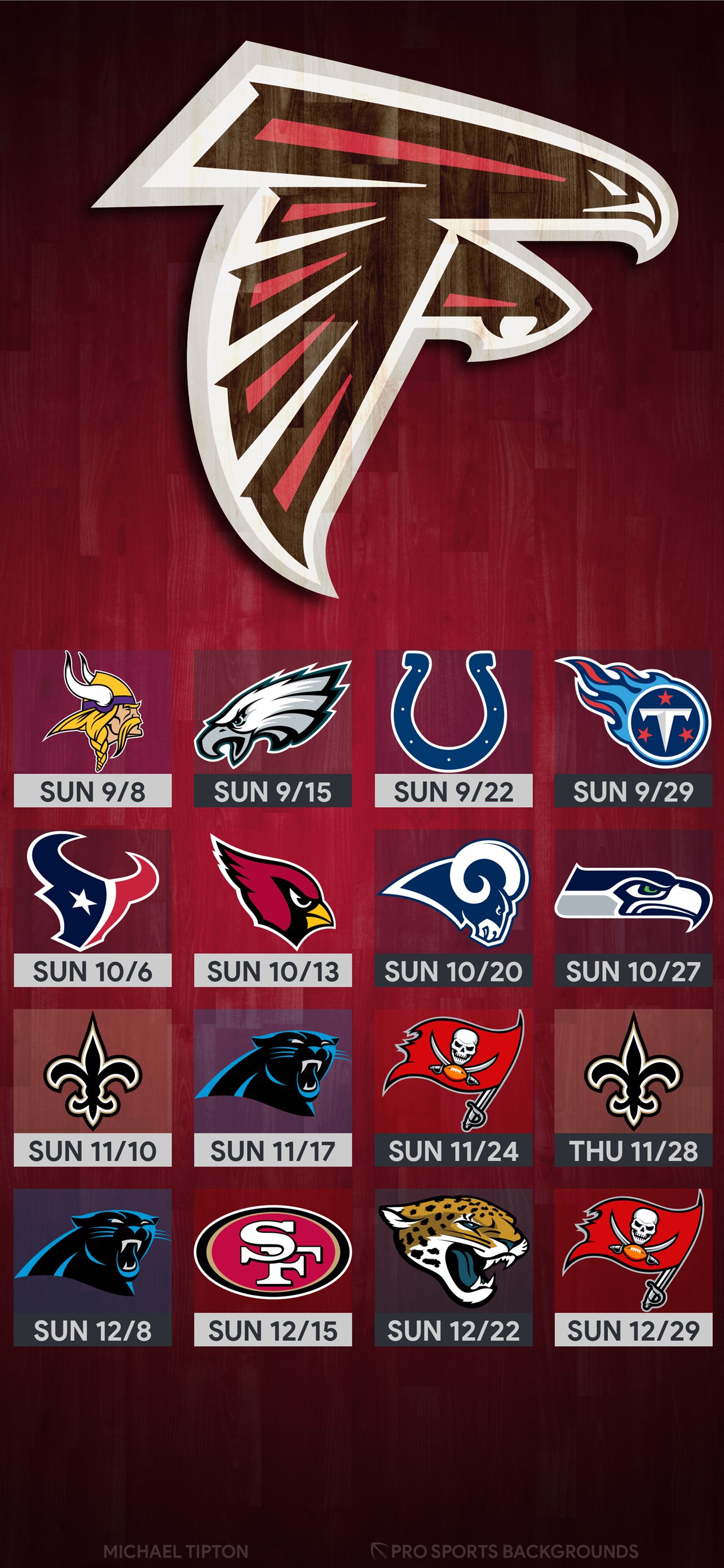 Im creating wallpapers for every team in the NFL This is my take on the Atlanta  Falcons  rfalcons