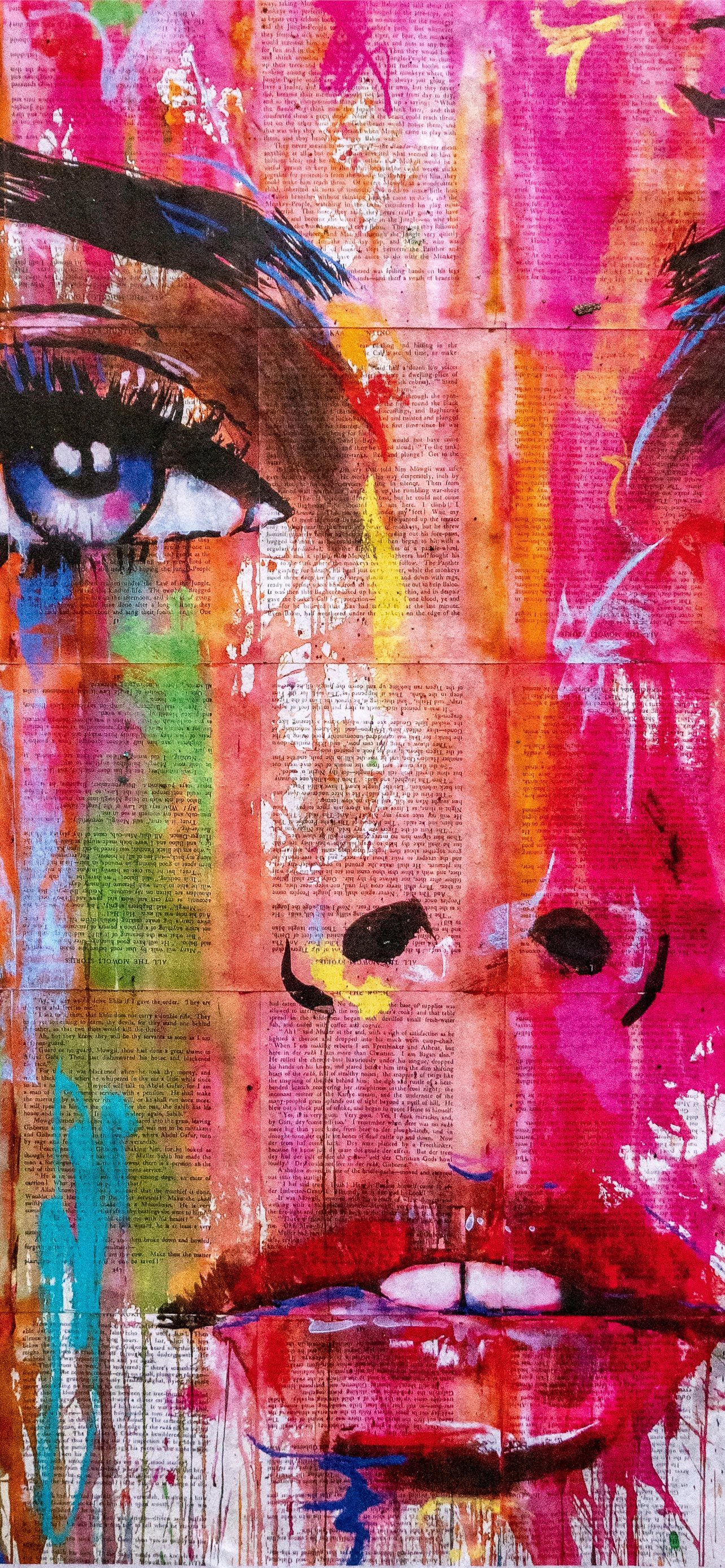 woman's face graffiti iPhone Wallpapers Free Download