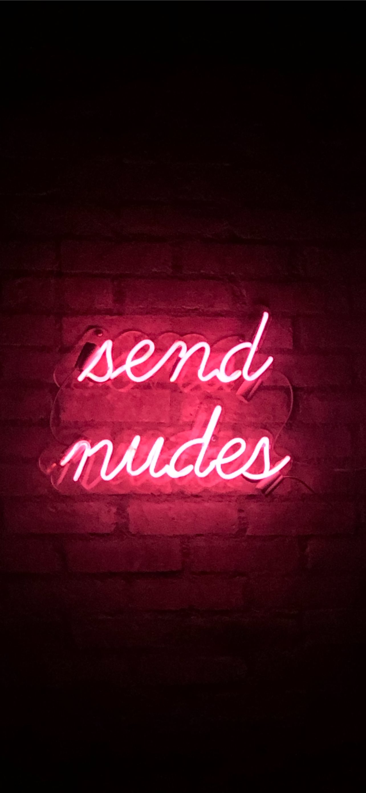 send nudes neon signage iPhone Wallpapers Free Download