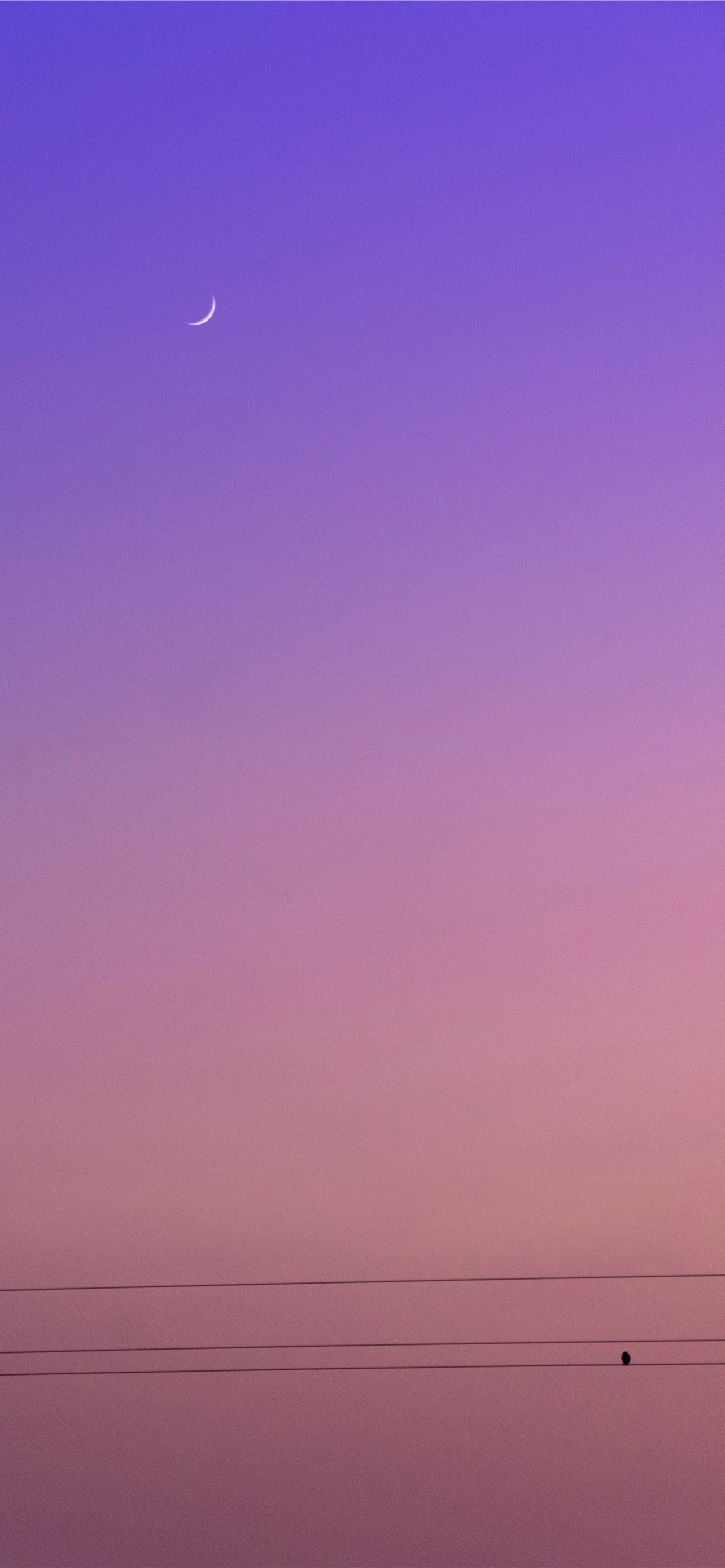 sky moon afterglow sunset iPhone Wallpapers Free Download