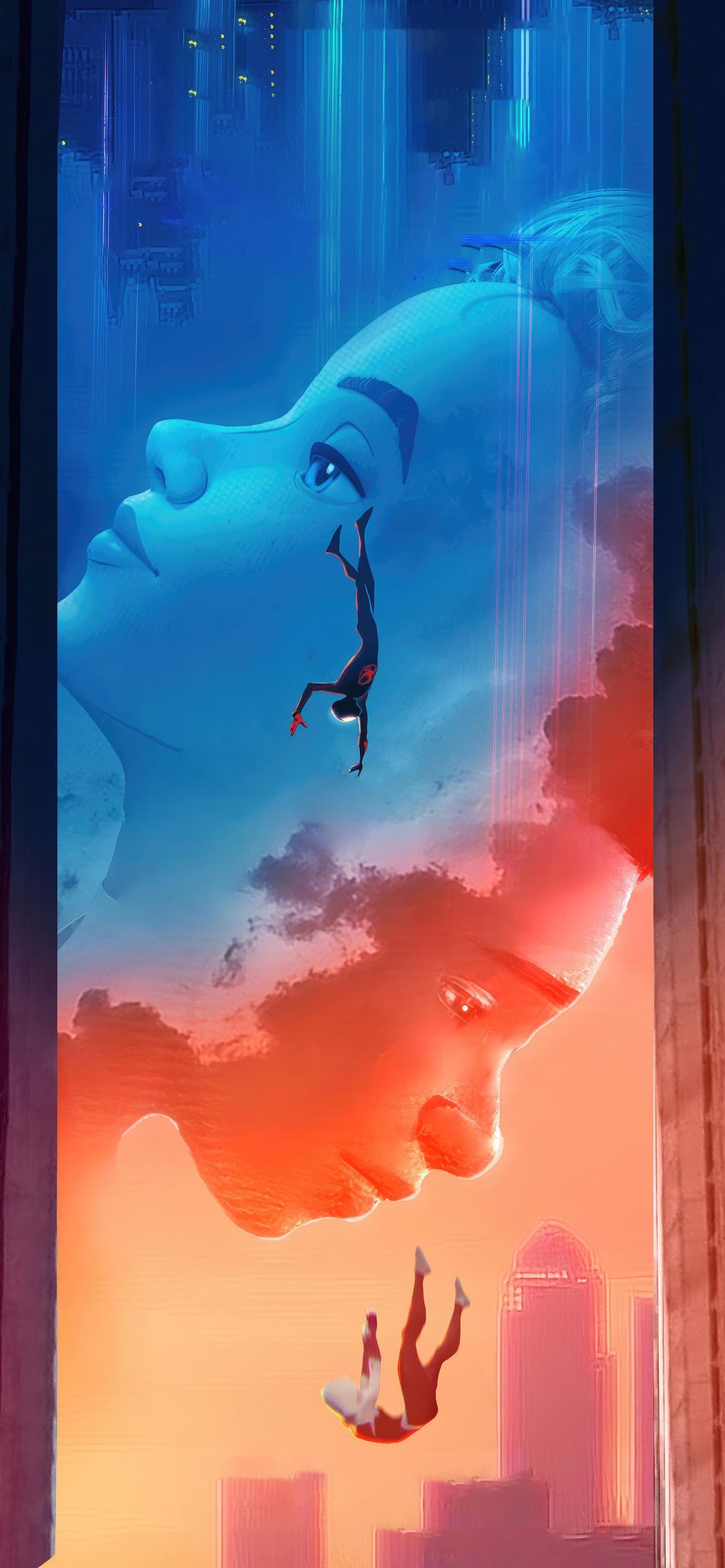 Spiderman Miles Morales falling between buildings Wallpaper 4k Ultra HD  ID5994