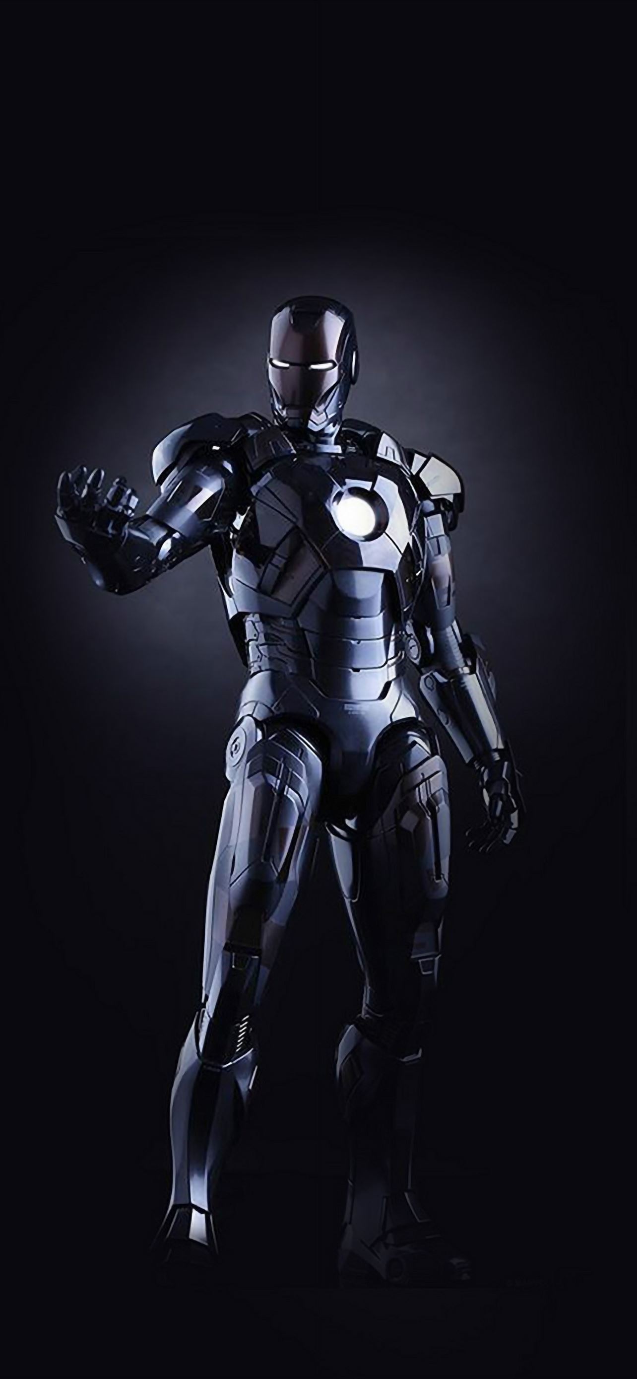 Ironman Dark Figure Hero Art Avengers iPhone Wallpapers Free Download