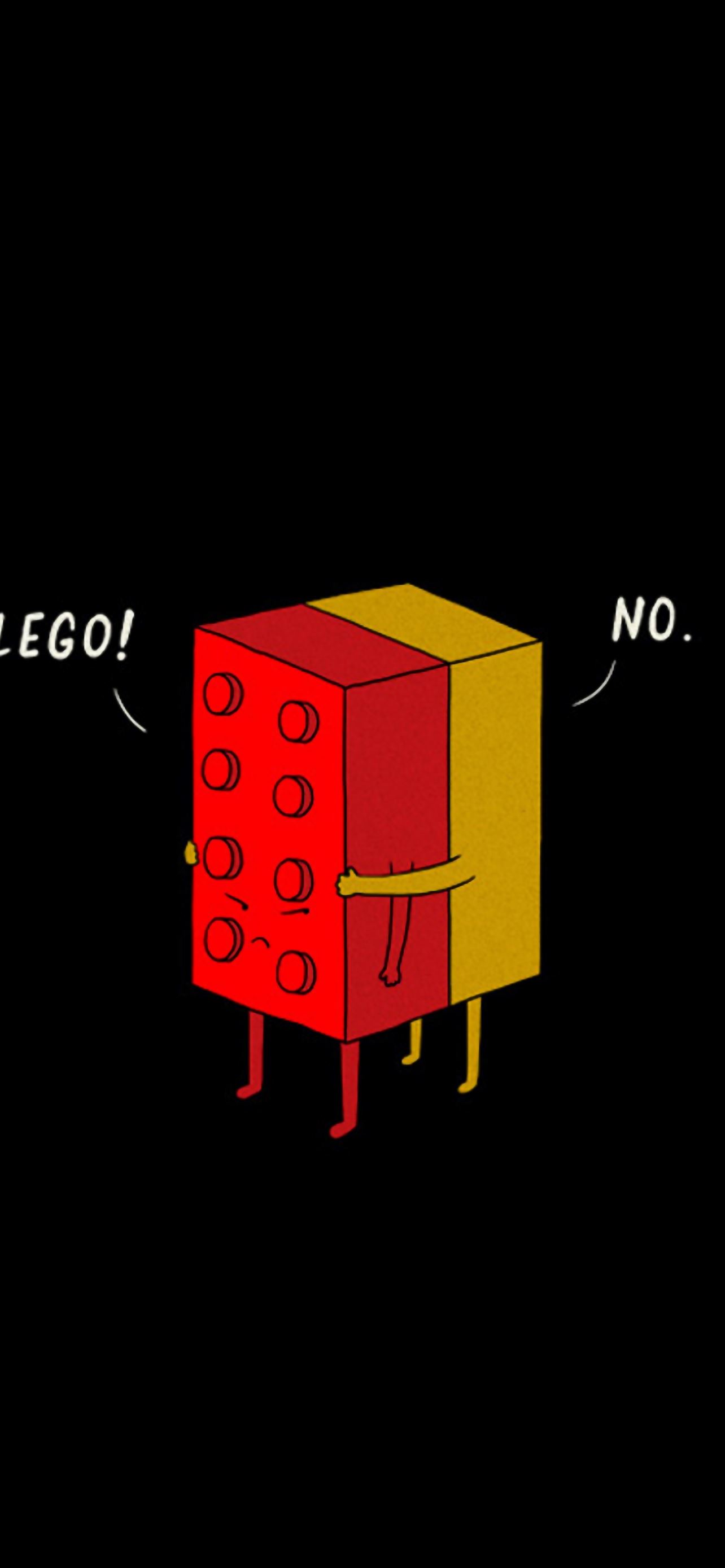 Funny LEGO Pieces Hugging iPhone Wallpapers Free Download