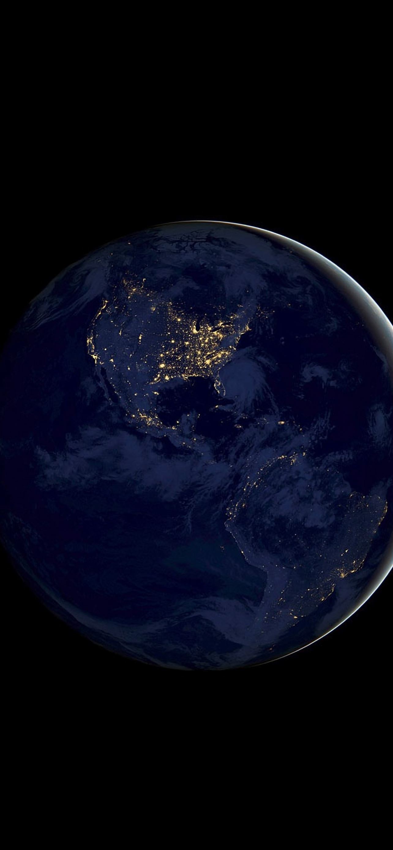 Earth space dark night art iPhone Wallpapers Free Download