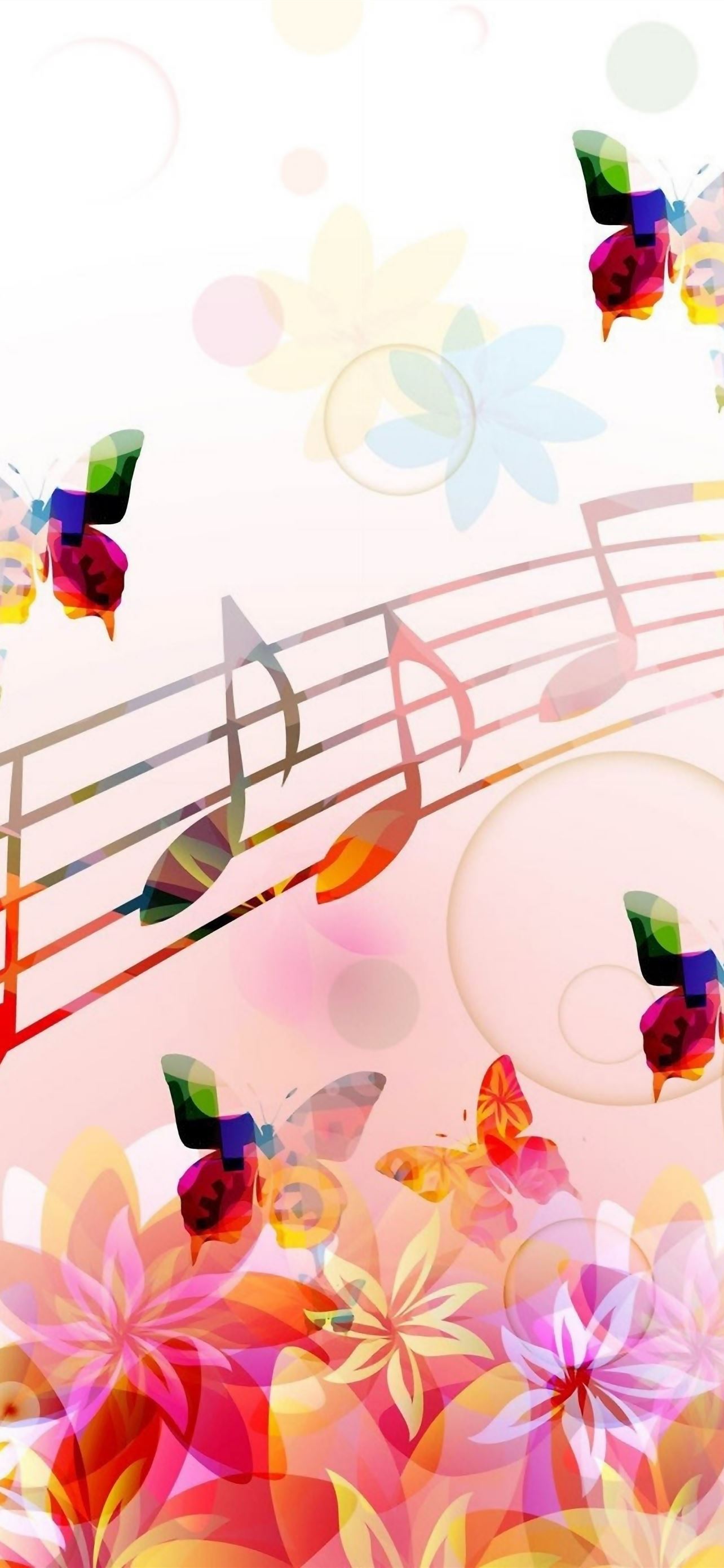 Musical notes flying vector wallpaper Song Stock Vector  Adobe Stock