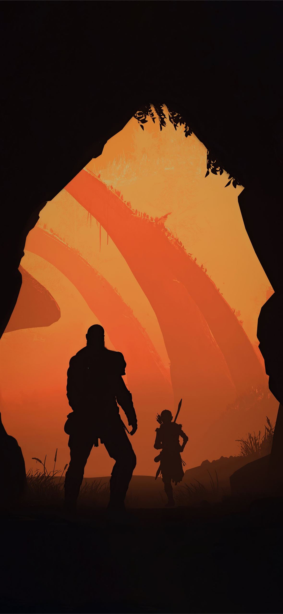 kratos and atreus god of war minimal 5k iPhone Wallpapers Free Download