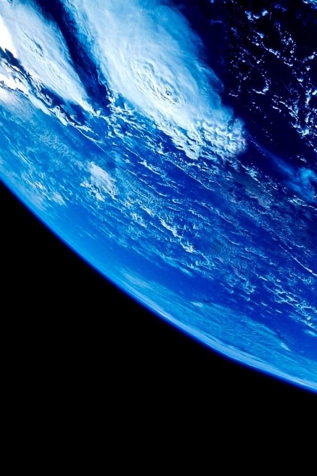 640x960 Our Blue Planet - black iPhone 4s Wallpaper