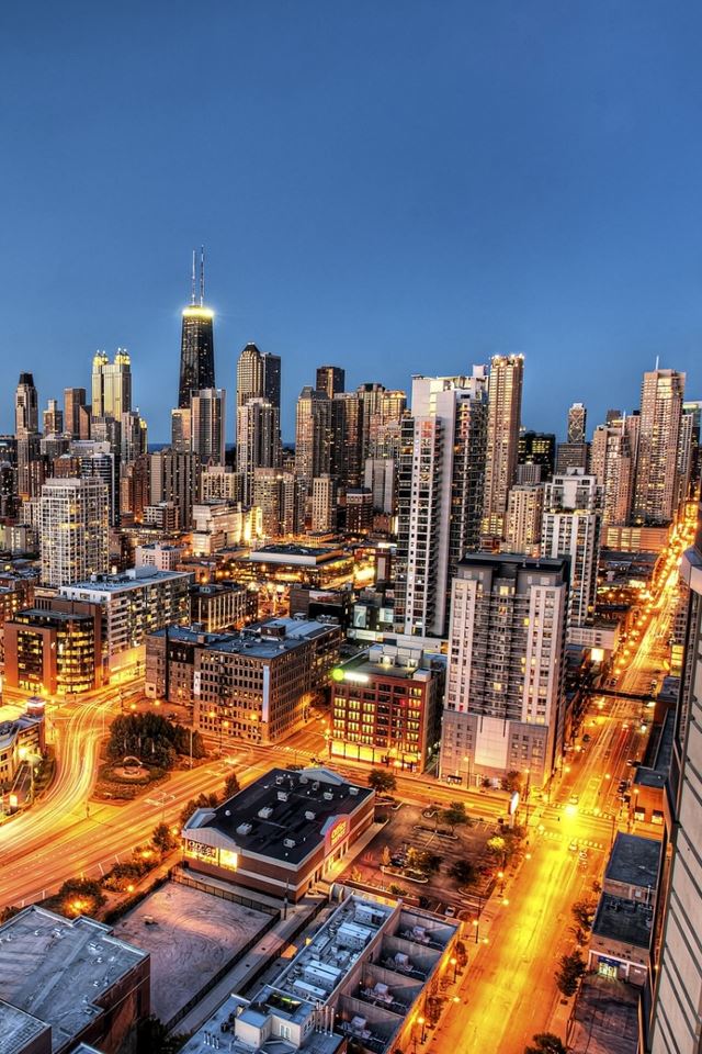 640x960 Chicago City Skyscrapers - chicago iPhone 4s Wallpaper