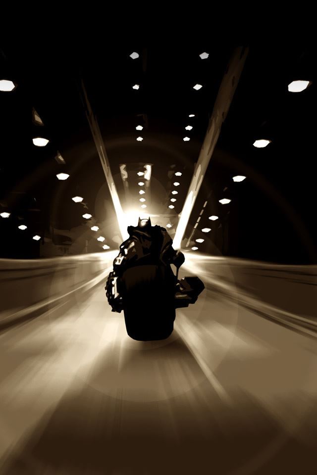 640x960 Batman - motorcycle iPhone 4s Wallpaper