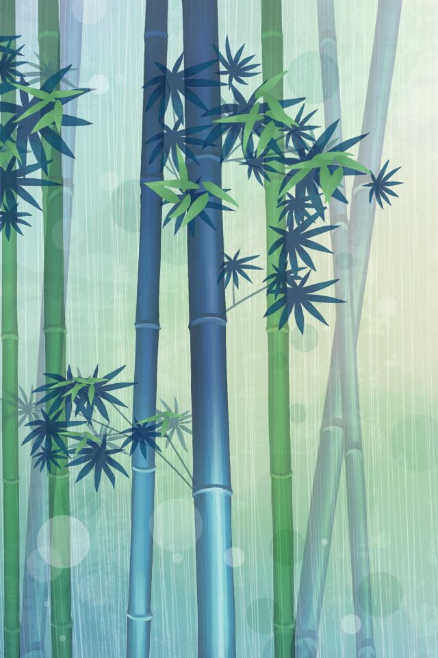 640x960 Bamboo - circle iPhone 4s Wallpaper