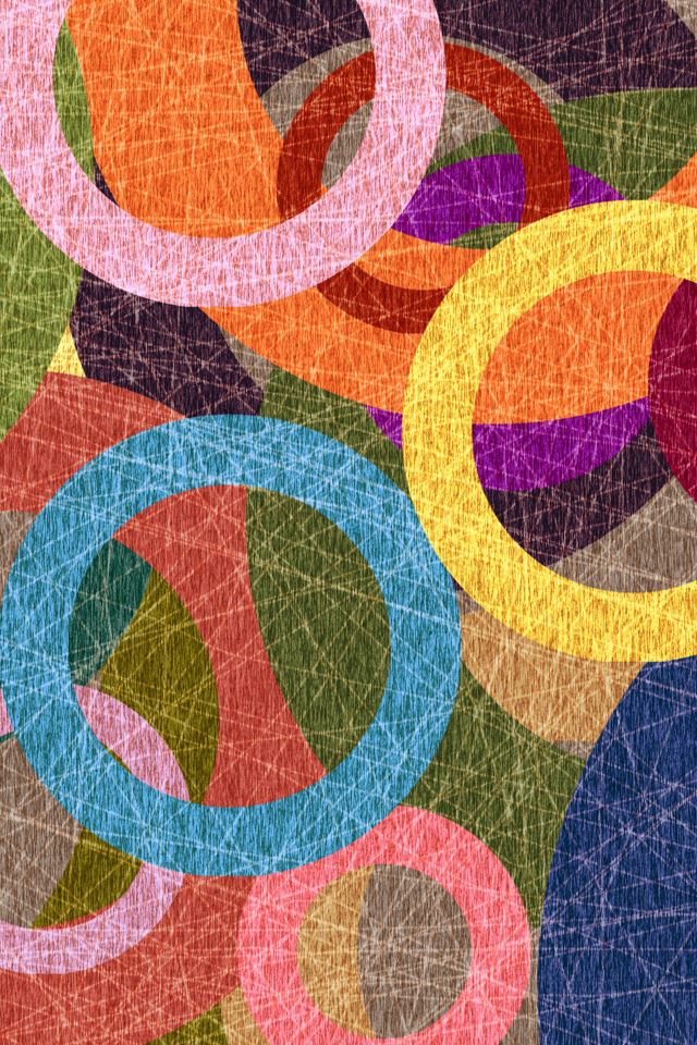 640x960 Colorful Circles - colorful iPhone 4s Wallpaper