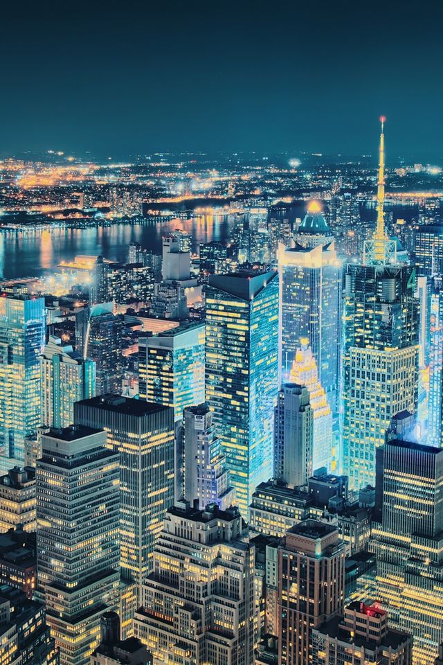 640x960 Superb View Over New York - city iPhone 4s Wallpaper