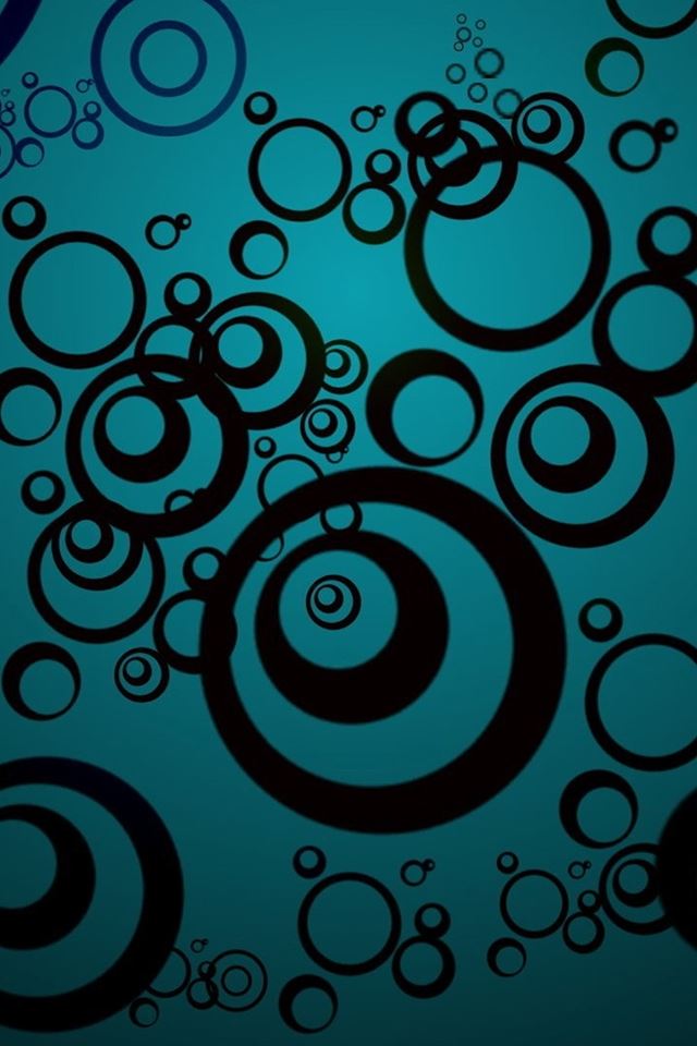 640x960 Black Circles - roundness iPhone 4s Wallpaper