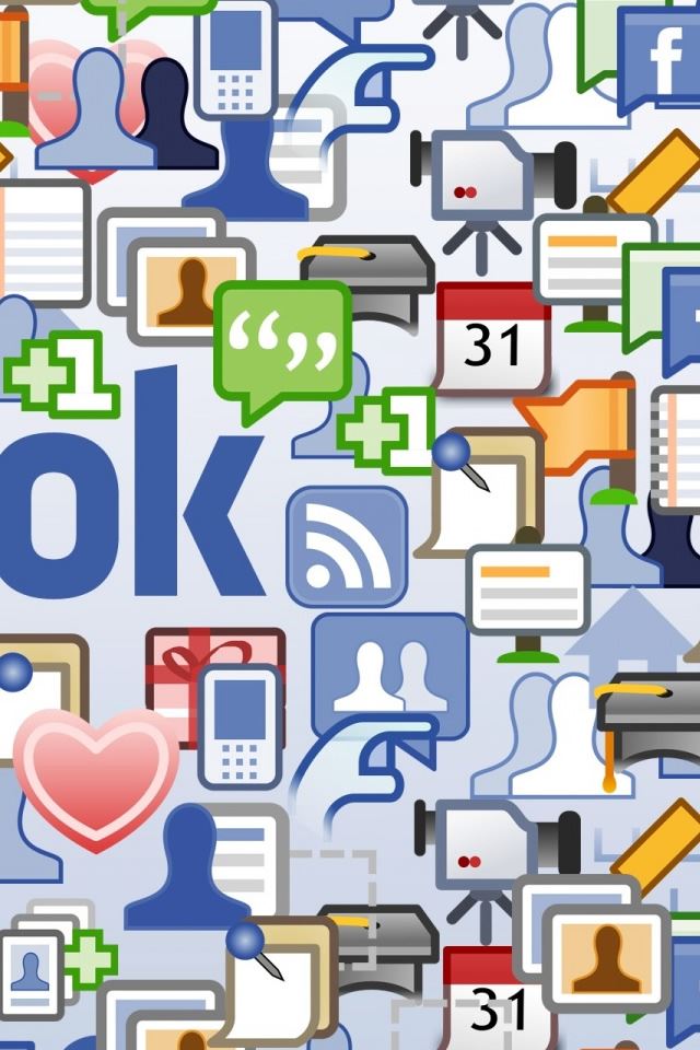 640x960 Facebook - logo iPhone 4s Wallpaper