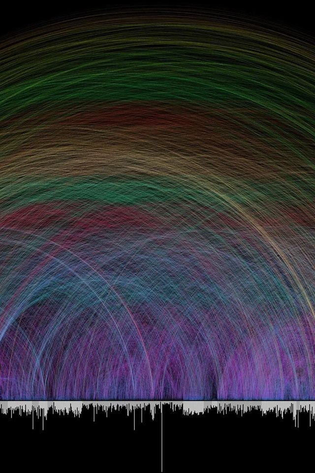 640x960 Rainbow Rays - background iPhone 4s Wallpaper