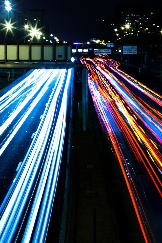 640x960 Highway Lights - highway iPhone 4s Wallpaper