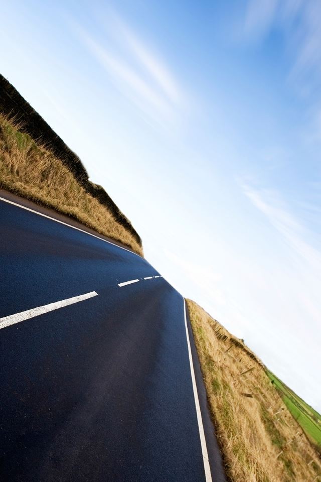 640x960 Long Road Ahead - grass iPhone 4s Wallpaper