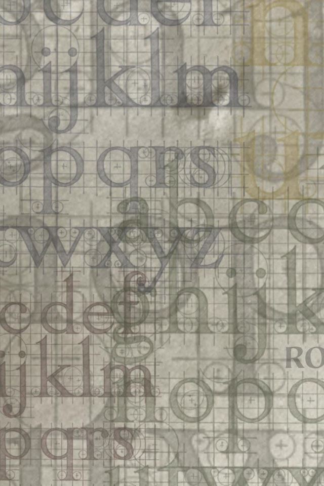 640x960 Letters Alphabet Layering - letters iPhone 4s Wallpaper