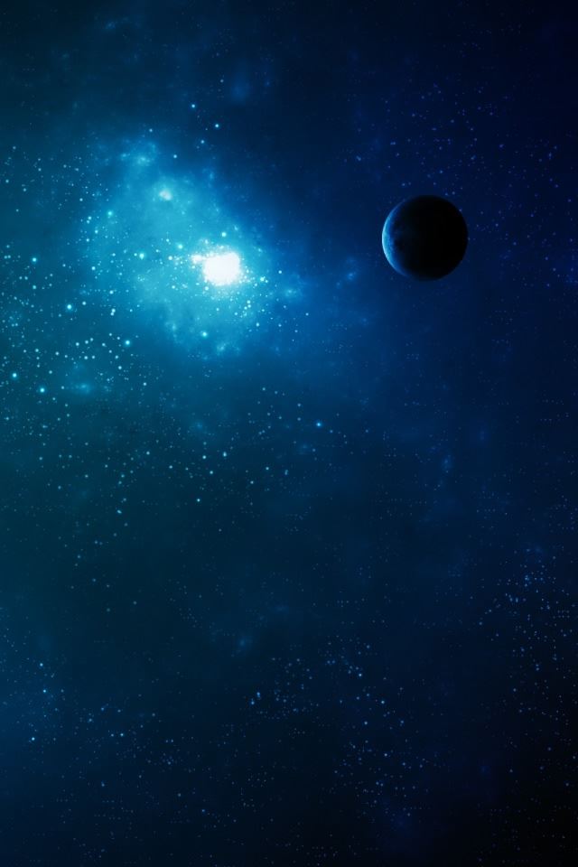 640x960 Planets Core - cyan iPhone 4s Wallpaper