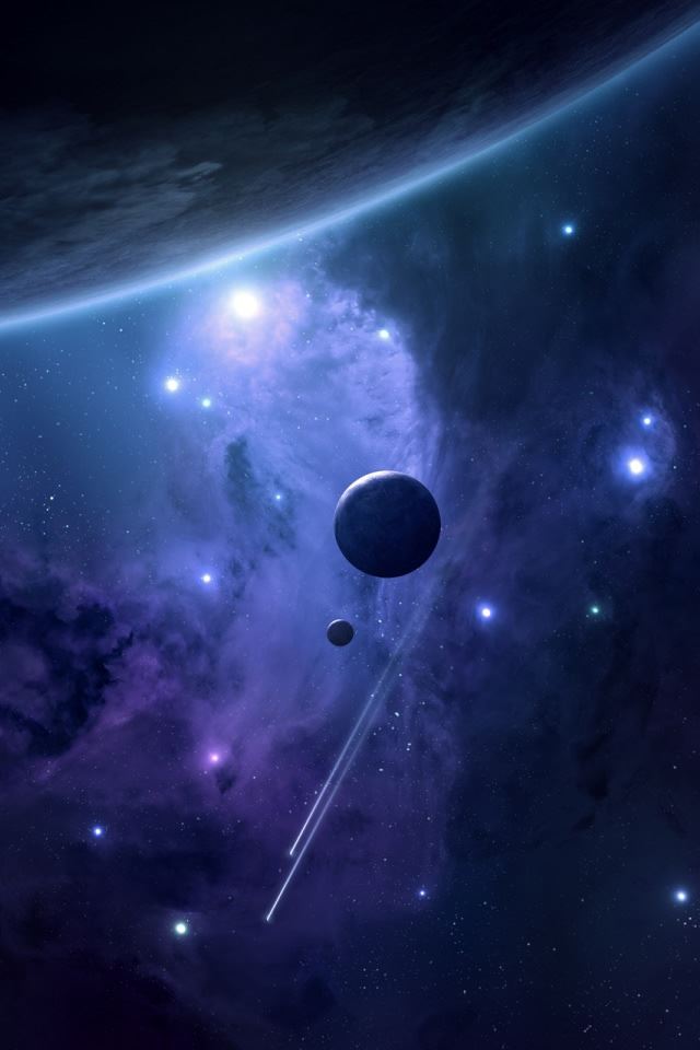 640x960 Planets - nebula iPhone 4s Wallpaper