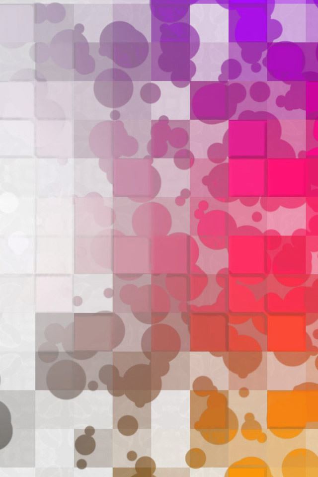 640x960 Squares Colliding With Circles - gray iPhone 4s Wallpaper