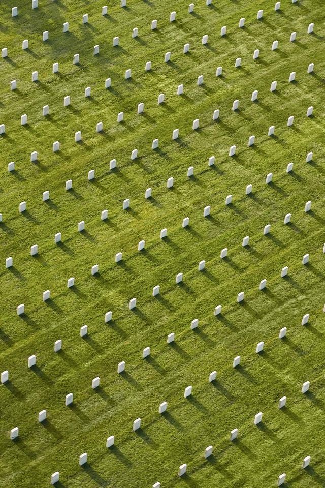 640x960 Aerial cemetery - aerial iPhone 4s Wallpaper