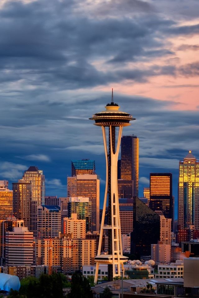 640x960 Nightfall city - city iPhone 4s Wallpaper