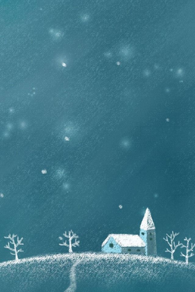 640x960 Night Snow Winter - night iPhone 4s Wallpaper
