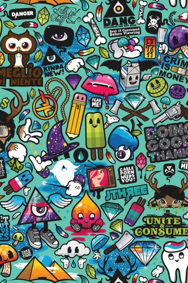 640x960 Comics 2 - white iPhone 4s Wallpaper