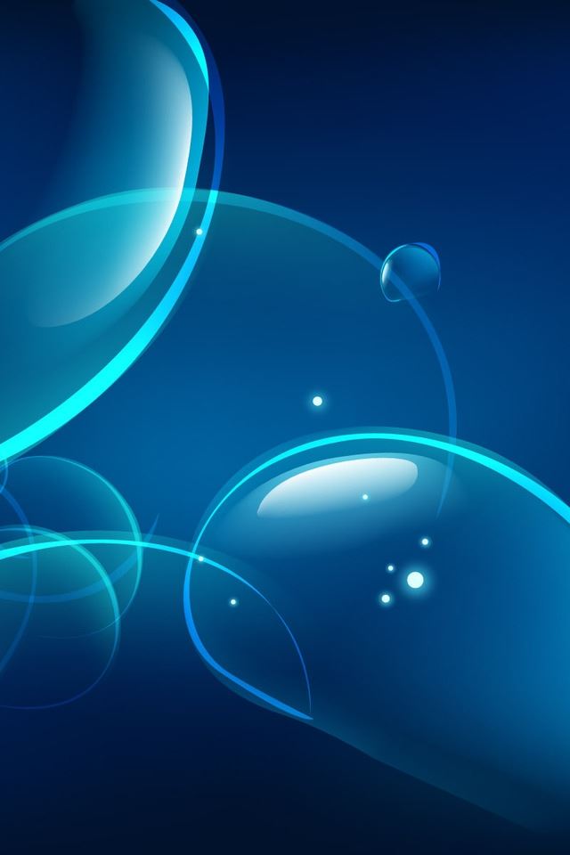 640x960 Abstraction Drawing - cyan iPhone 4s Wallpaper