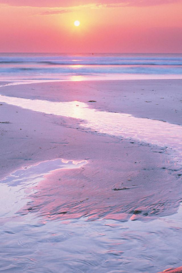 640x960 Estuary at sunset - white iPhone 4s Wallpaper