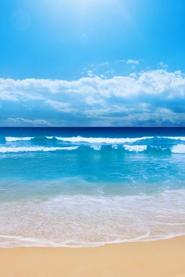 640x960 Small wave - beach iPhone 4s Wallpaper