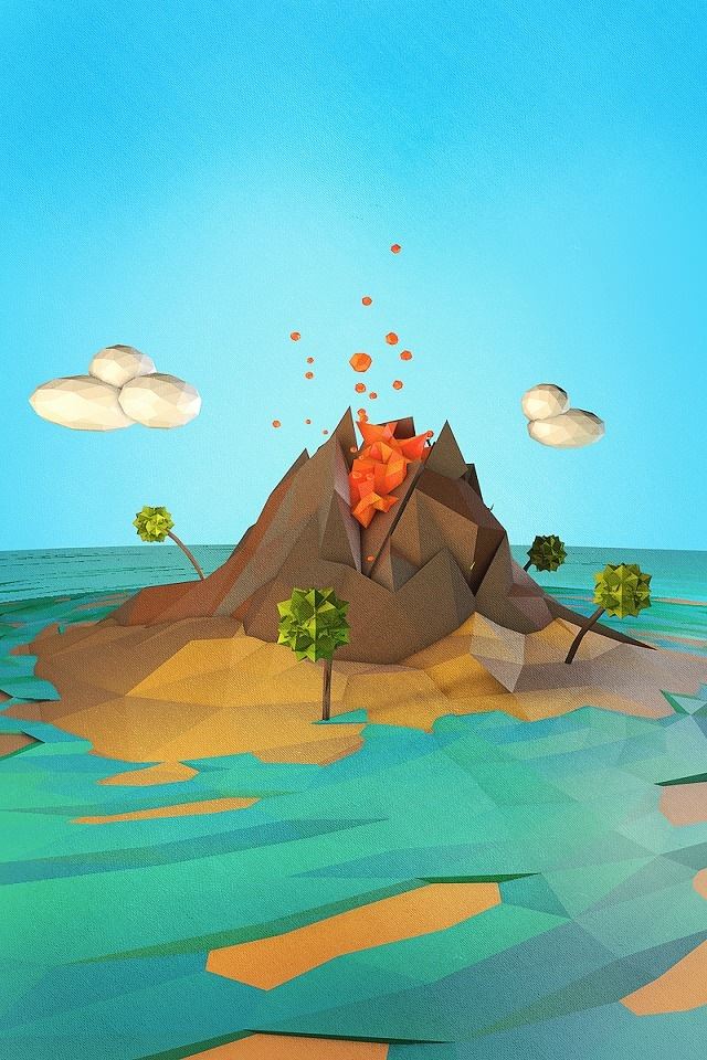 640x960 Volcanic eruptions -  iPhone 4s Wallpaper
