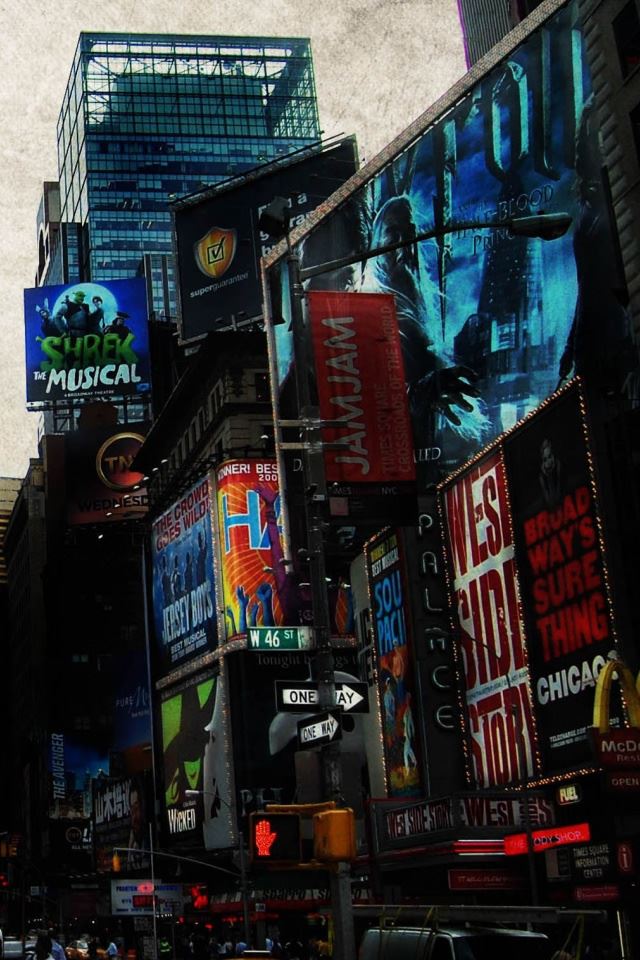 640x960 Times Square - city iPhone 4s Wallpaper