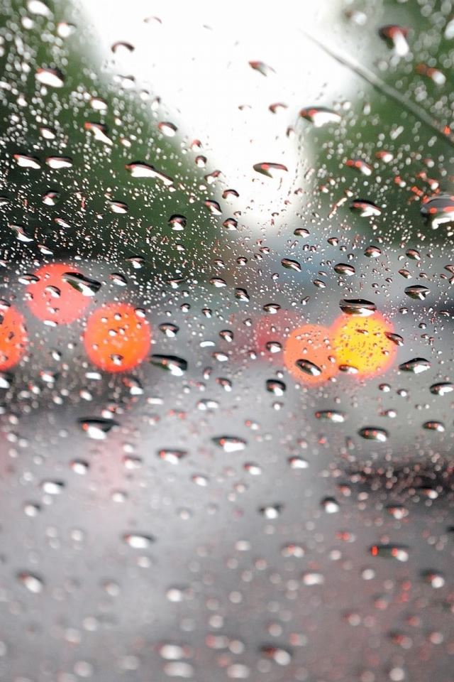 640x960 Water On Windshield - droplet iPhone 4s Wallpaper