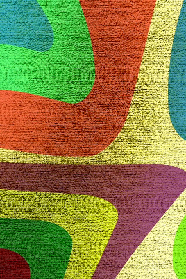 640x960 Curves on canvas digital art - colorful iPhone 4s Wallpaper