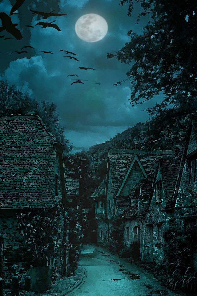 640x960 The Dark Village - bird iPhone 4s Wallpaper