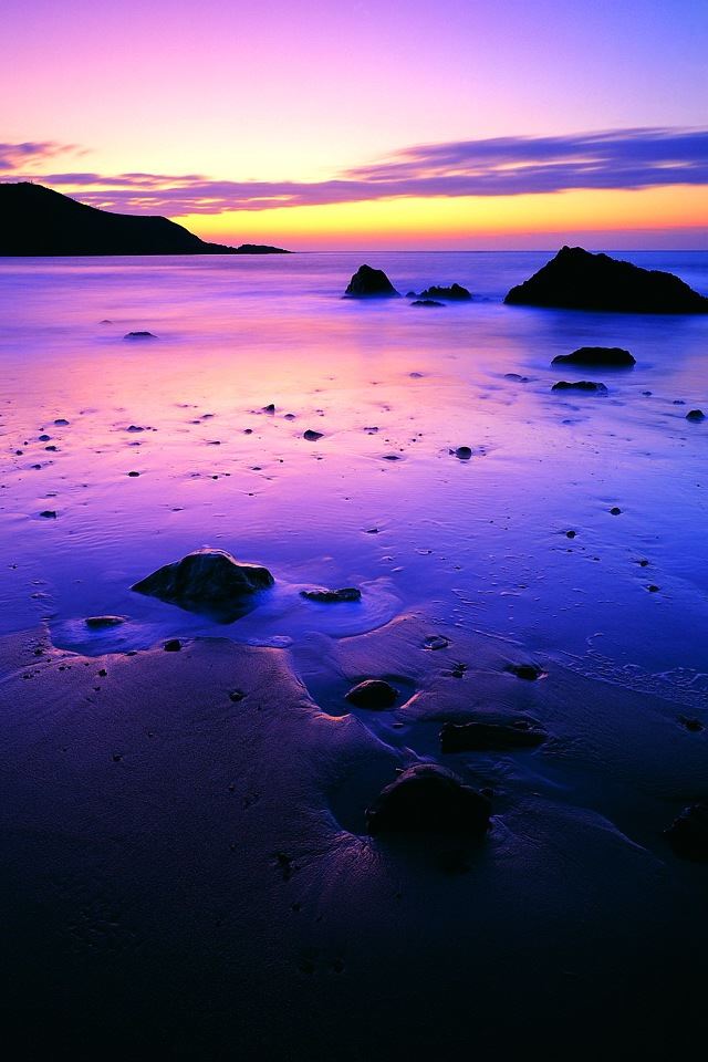 640x960 Purple Beach - beach iPhone 4s Wallpaper