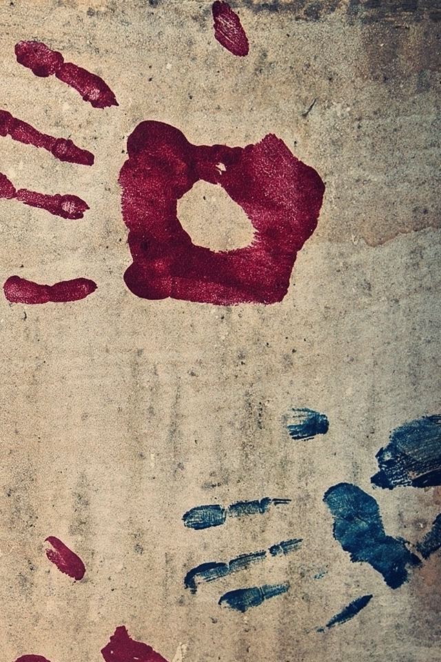 640x960 Handprints - scrawl iPhone 4s Wallpaper