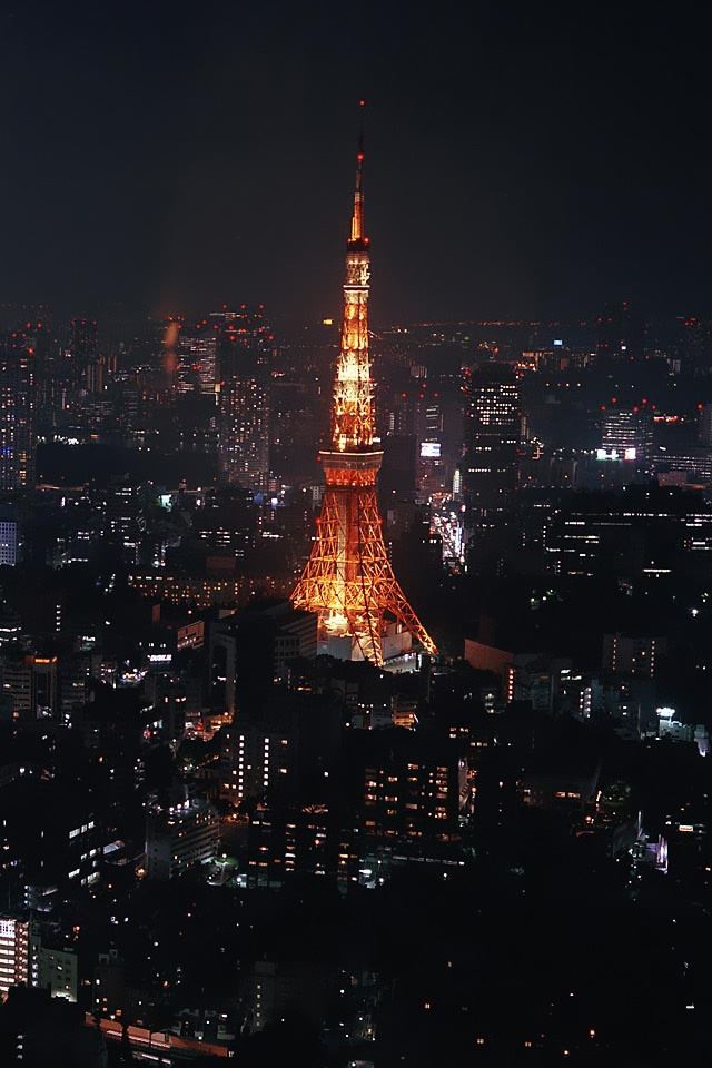 640x960 Night In Paris - city iPhone 4s Wallpaper