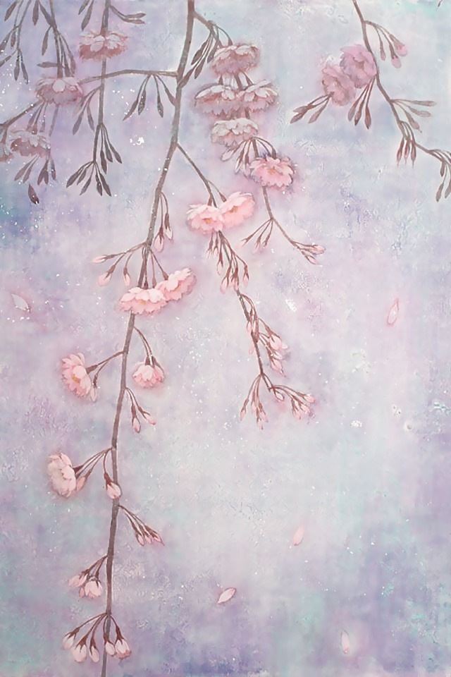 640x960 Falling petals - petals iPhone 4s Wallpaper